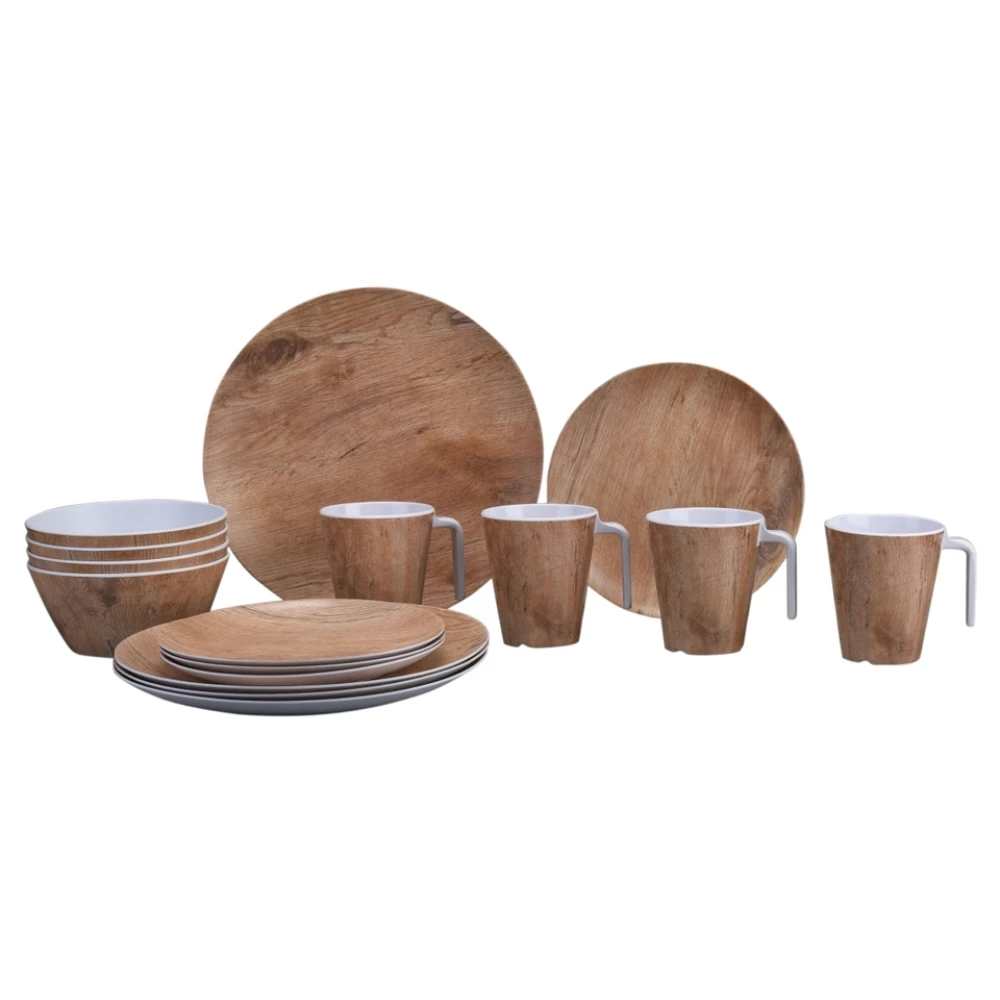 Gimex Geschirrset Holzdekor Teak 16 Teilig 3 Gimex Geschirrset Holzdekor Teak 16 Teilig