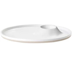 Brunner Eierbecher Odette, Weiß/grau