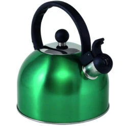 Via Mondo Flötenkessel Edelstahl Grün, 2 Liter