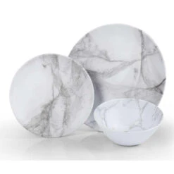 Camp4 Geschirrset Marmor, 6-teilig