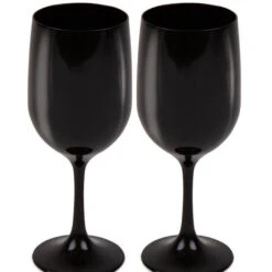 Camp4 Weinglas SAN 370 Ml Schwarz, 2er Set