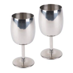 Camp4 Edelstahl-Weinkelch 230 Ml, 2er-Set