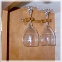 Mega-Klipp Glashalter Standard Doppelhalter 2 Stück, Braun