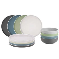 Brunner Geschirrset Midday Dolomit, 12-teilig