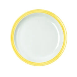 Waca Teller Flach Melamingeschirr Bistro Gelb