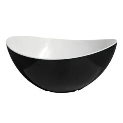 Gimex Salatschüssel Solid Line, Schwarz/weiß