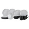 Gimex Geschirrset Solid Line 16-teilig, Schwarz/weiß -Campingmöbel Für Den Außenbereich Geschäft 550840 0