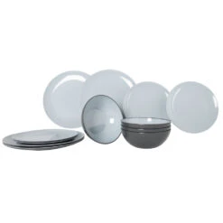 Gimex Geschirrserie Vivid Line Geschirrset 12-tlg., Blau