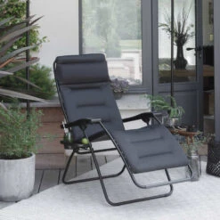 Lafuma Relaxsessel RSX Clip AC Schwarz -Campingmöbel Für Den Außenbereich Geschäft 601465 2