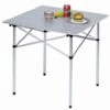 Alu-Campingtisch Mit Rollplatte 70 X 70 Cm, Silber -Campingmöbel Für Den Außenbereich Geschäft 611287 0