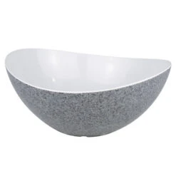 Gimex Salatschüssel Solid Line, Granitgrau/weiß