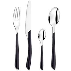 Kuppels Besteckset Prisma 24-teilig, Schwarz