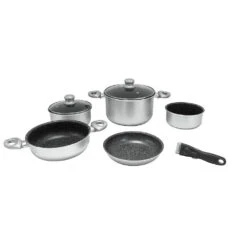 Gimex Alu-Topfset Silver Line 8-teilig