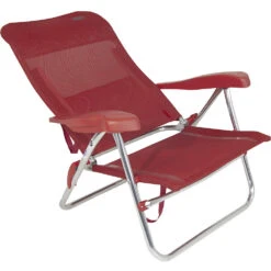 Crespo Strandstuhl Beach Chair Rot -Campingmöbel Für Den Außenbereich Geschäft 9960476 2