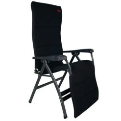 Crespo Liegestuhl Air-Deluxe Alu, Schwarz