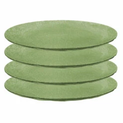 Koziol Essteller CLUB Flach 4-teilig , Nature Leaf Green -Campingmöbel Für Den Außenbereich Geschäft 9984463 1