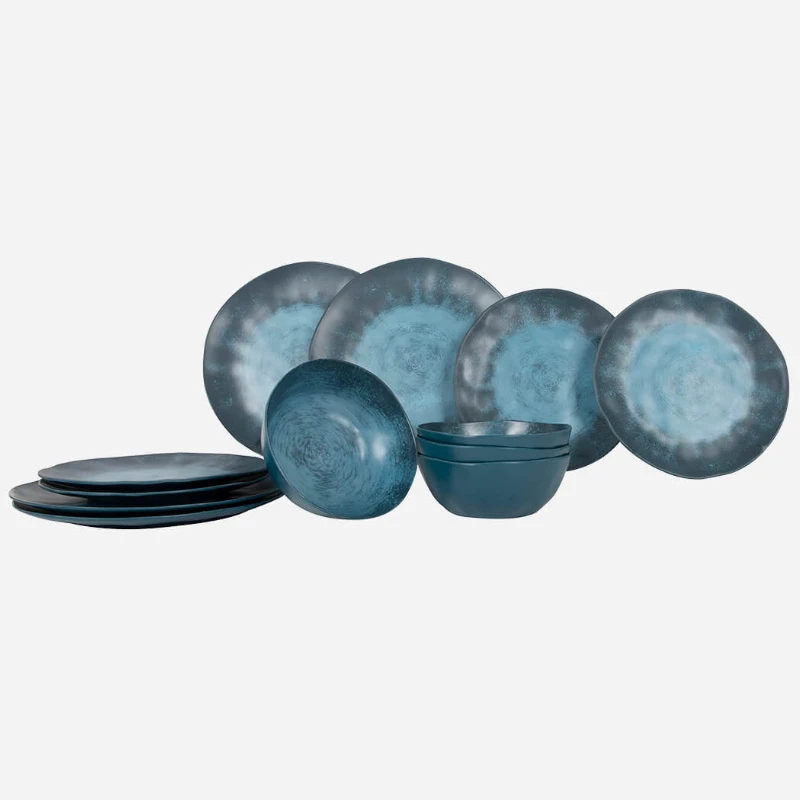 Gimex Geschirrset Stone Line 12-teilig, Dark Blue 3 Gimex Geschirrset Stone Line 12-teilig, Dark Blue